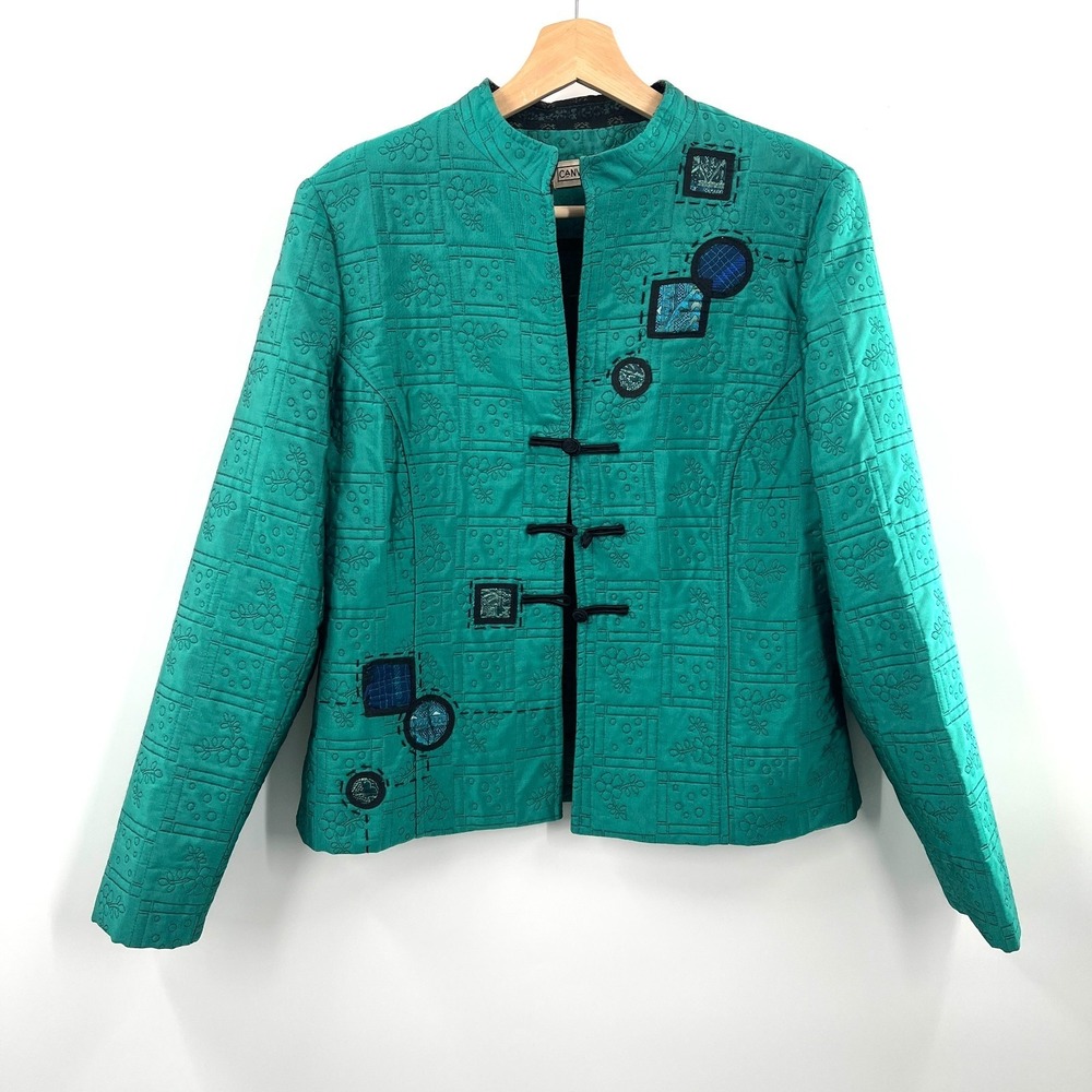 vintage Canvasbacks Art-to-Wear jacket eclectic boho 80s‎ 90s artsy maximalist 8